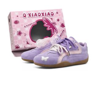 Circle small Амортизирующие дышащие сбалансированные легкие низкие кеды унисекс Purple Butterfly, цвет Purple Butterfly