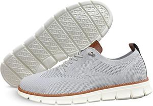 Городские ультракомфортные туфли, деловая повседневная обувь с дышащей тканью, городские стильные дышащие кроссовки для ходьбы, легкие кроссовки Generic, серый