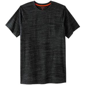 Мужская удлиненная футболка с круглым вырезом Boulder Creek By Kingsize для больших и высоких тяжеловесов с карманами, цвет Black Marl