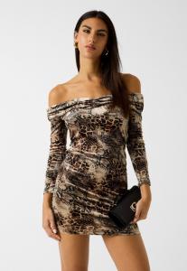 Платье Guess SCHULTERFREIES , Animalier/Multi-Coloured