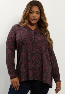 Блуза Yours Clothing FLORAL PRINT , Black