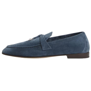 Loro Piana Женские повседневные туфли Joan 1cm Azure Blue