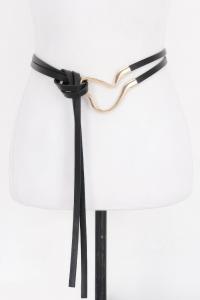 Ремень с металлической пряжкой Fashnzfab, черный