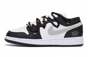 Air 1 Противоскользящие Низкие Детские Баскетбольные Кроссовки Черные Подростки Jordan