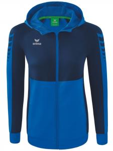 Тренировочная куртка Six Wings с капюшоном синего цвета erima