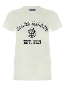 Винтажная футболка с логотипом Prada, белый