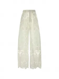Брюки с вышивкой англез Giuseppe Di Morabito, белый
