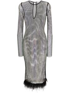 Patrizia Pepe платье миди со стразами, черный