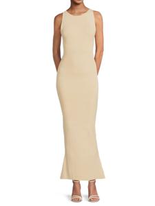 Платье макси в рубчик WeWoreWhat, цвет Wood Ash