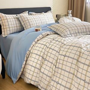 LUOLAI HOME Комплект постельного белья 4 предмета, простыня 180x200 см, пододеяльник 200x230 см