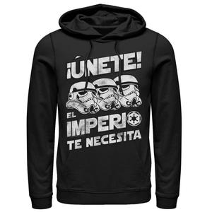 Мужская толстовка с выцветшим портретом «Звездные войны» Unete El Imperio Te Necesita Stormtrooper Licensed Character, черный