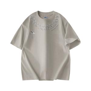 Футболка Unisex Crew Neck Moderate Heavyweight WARRIOR, светло-серый