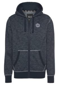 Толстовка с капюшоном на молнии H.I.S Zip-Up Hoodie, морской синий