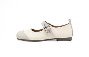 Туфли Мэри Джейн на плоской подошве женские HLA, Beige