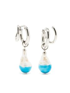 Panconesi серьги Stella с жемчугом, серебряный