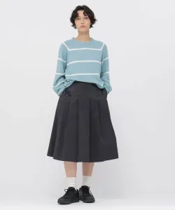 Тонкая полосатая юбка из хлопка и шелка