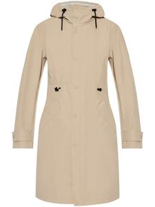 Burberry водонепроницаемое пальто с капюшоном, нейтральный цвет