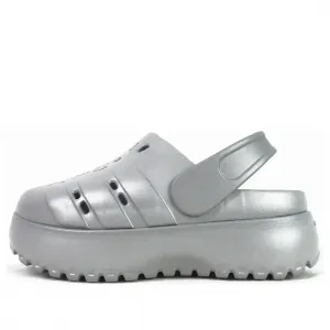 Сандалии (WMNS) adidas Adilette Clog Platform 'Silver Metallic', серебряный