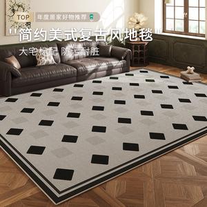 Budis Ковер 180х250 см из плотного короткого велюра, не скользит, для гостиной/спальни, винтажный стиль, Customizable Full Coverage Double Harmony