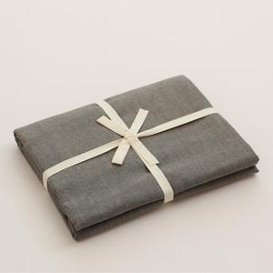 Muji Простыня на резинке 180х200 см, цвет Dark Gray, 100% хлопок