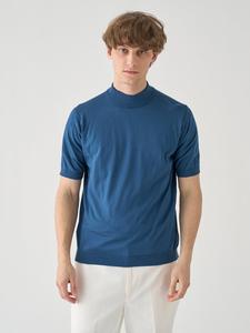 Футболка с высоким воротником и коротким рукавом из хлопкового трикотажа | ARBER | 30 г, современный крой