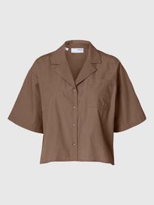 Блуза SELECTED, коричневый