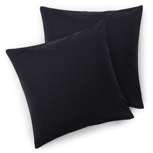 Наволочка Agneta, 65/65 см, комплект из 2 штук, 100% хлопок, черная Blumtal, черный
