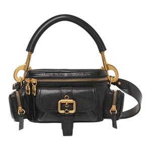 Chloé Сумка через плечо маленькая женская черная из натуральной глянцевой кожи