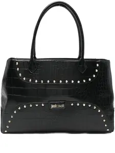 Сумка-тоут с заклепками Just Cavalli, черный