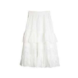 ELLE Повседневная длинная юбка женская белая тонкая миди