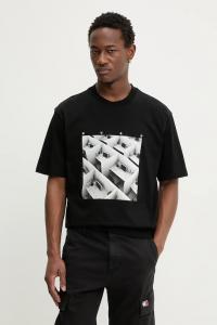 Футболка dodger из хлопка HUGO, черный