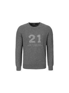 Karl Lagerfeld Вязаный свитер 655029 серого цвета