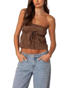 Топ без бретелек Edikted Reva, коричневый