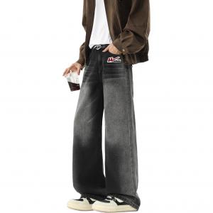 Джинсы Unisex Moderate Straight Fit WARRIOR, черный серый (diy badge)