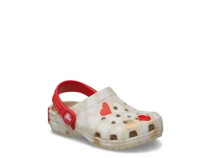 Сабо Crocs Classic Heart Print Clog - детские, разноцветные