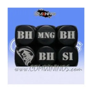 Набор «Травма d6» — черный (2), Fantasy Football Miniatures - Dice Sets