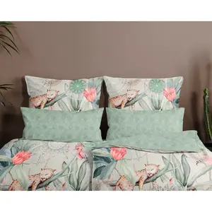 Модная наволочка Wayan из хлопка, мако-сатин, 40x80 см, 1 штука, с застежкой-молнией, Wayan, зеленого цвета Hip, зеленый