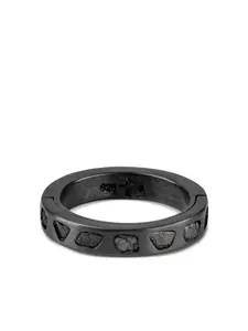 Серебряное кольцо Sistema Parts of Four, черный