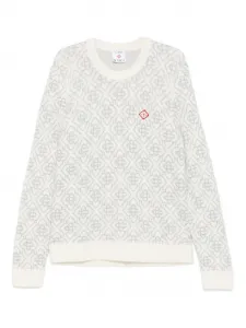 Свитер с логотипом Casablanca, белый