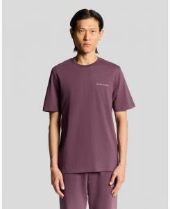 Мужская футболка с длинным рукавом Script Lyle & Scott, Dusky maroon