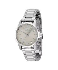 Женские кварцевые часы 48498 Celestial с тремя стрелками и циферблатом цвета слоновой кости Invicta, silver