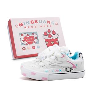 MINGKUANG Нескользящие, износостойкие, легкие низкие кроссовки для скейтбординга, женские, белые