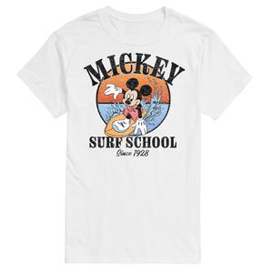 Школьная футболка Big & Tall Disney с Микки Серфингом License, белый