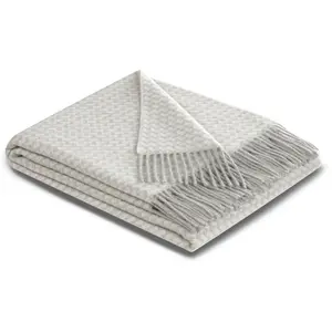 Плед Vivo с высоким содержанием кашемира Biederlack, серебряный