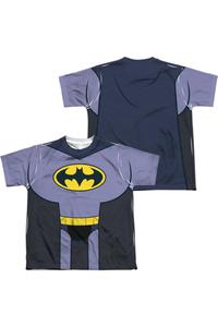 Детская футболка с коротким рукавом из полиэстера с принтом Бэтмена из мультсериала «Юные Титаны отправляются в кино» (спереди и сзади) Gildan, мультиколор