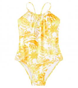 Купальник халтер с цветочным принтом Gazette Vilebrequin Kids, Maïs