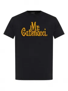 Футболка с принтом-текстом Dsquared2, черный