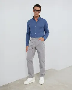 Мужские брюки с пятью карманами, прямого кроя, серого цвета Sepiia