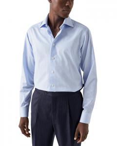 Сорочка Slim Fit в тонкую полоску из твила Eton, синий