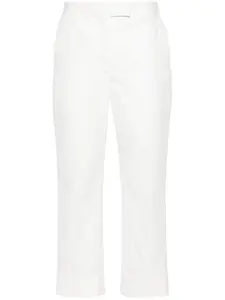 Брюки строгого кроя с завышенной талией THOM BROWNE, белый